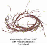 118in Malleable Artificial Floral Tree Branches Twigs Vines Rattan Cherry Blossom