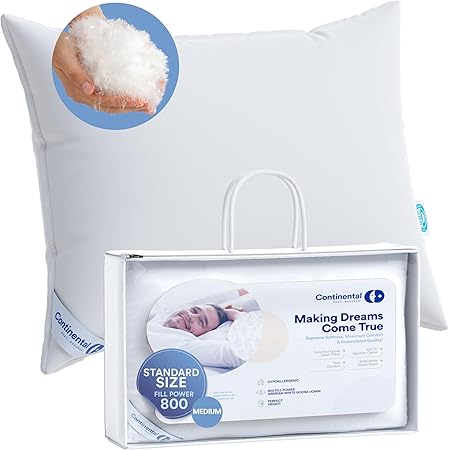 100% Luxury Down Pillow - Siberian 800 FP Medium Support King Size
