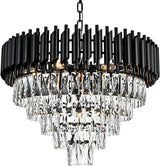 Crystal Chandelier Lights, 4 Tiers Luxury Pendant Ceiling Light, 19.7" Crystal Chandeliers