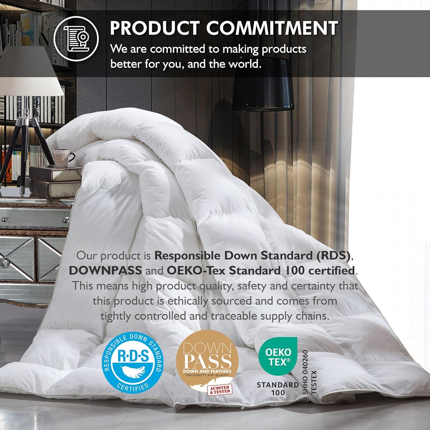 Oversized Queen Goose Down Comforter - 98x98 White