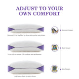 Adjustable Shredded Memory Foam Pillows King Size, Cooling Bed Pillows for Sleeping