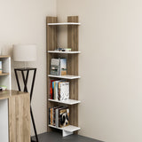 AL67BCB02 67 x 18 x 9 in. Alice Accent Corner Unit Bookcase - Walnut