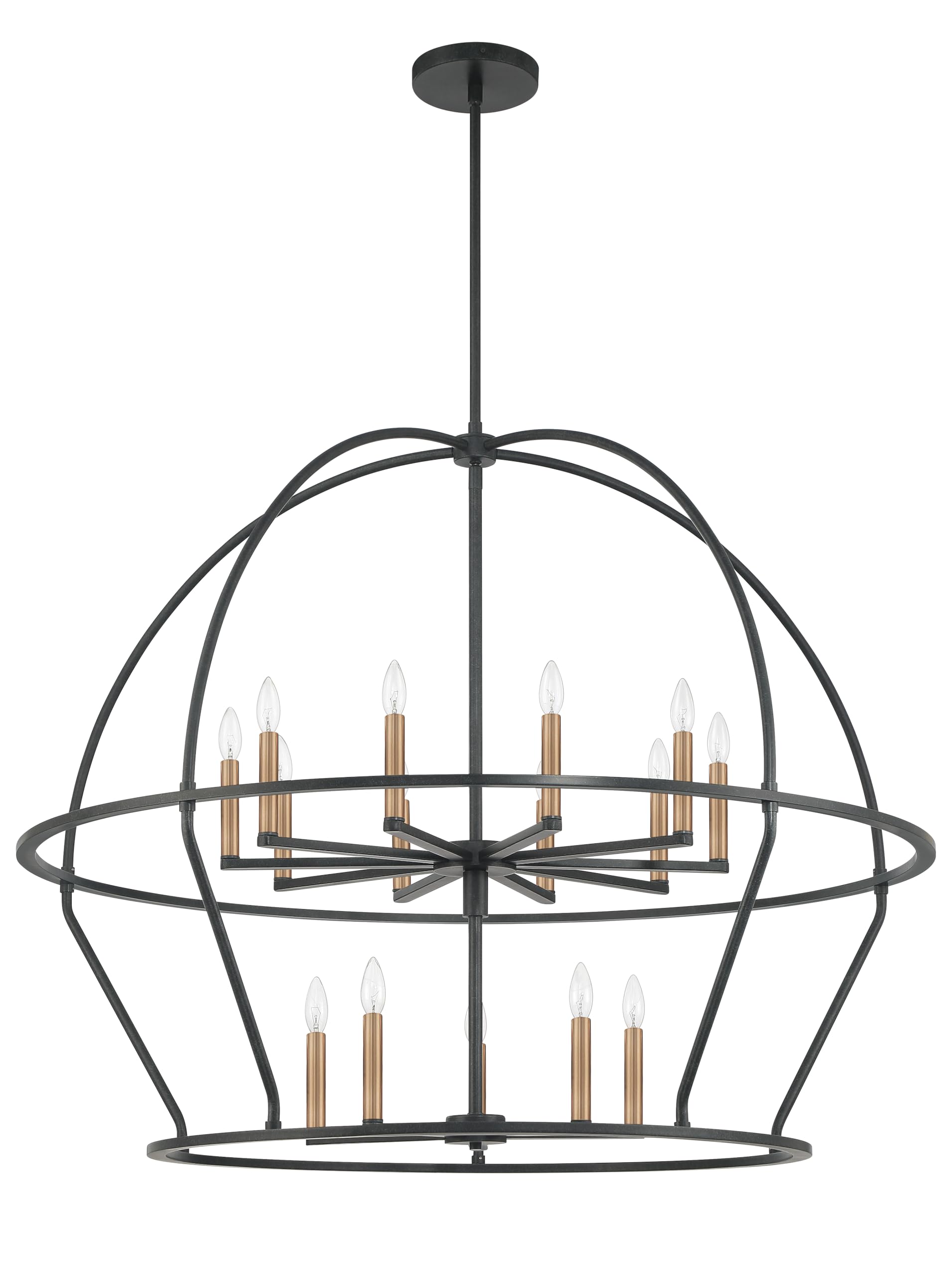 15 Light Black Chandelier