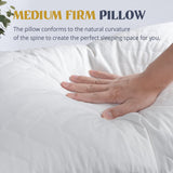 Goose Feathers Pillows for Side Back and Stomach Sleeper, Hotel Collection