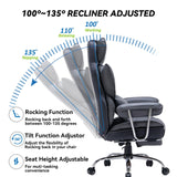 Desk Office Chair 400LBS, Big and Tall Office Chair, PU Leather Computer Chair,