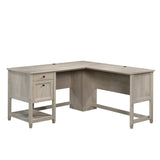 Edge Water L-Desk, L: 59.06" x W: 58.74" x H: 29.57", Chalked Chestnut finish