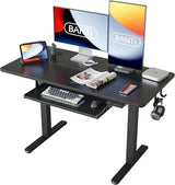 48" x 24" Height Adjustable Electric Standing Desk with Keyboard Tray