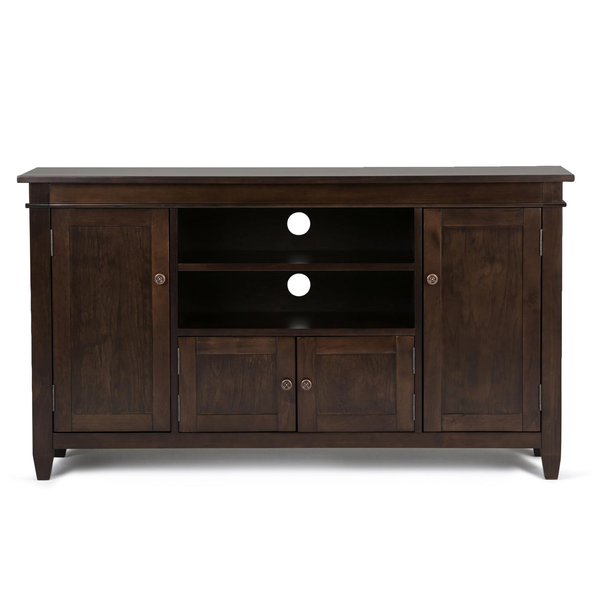 SOLID WOOD Universal TV Media Stand, 54 Inch Wide, Contemporary, Living Room