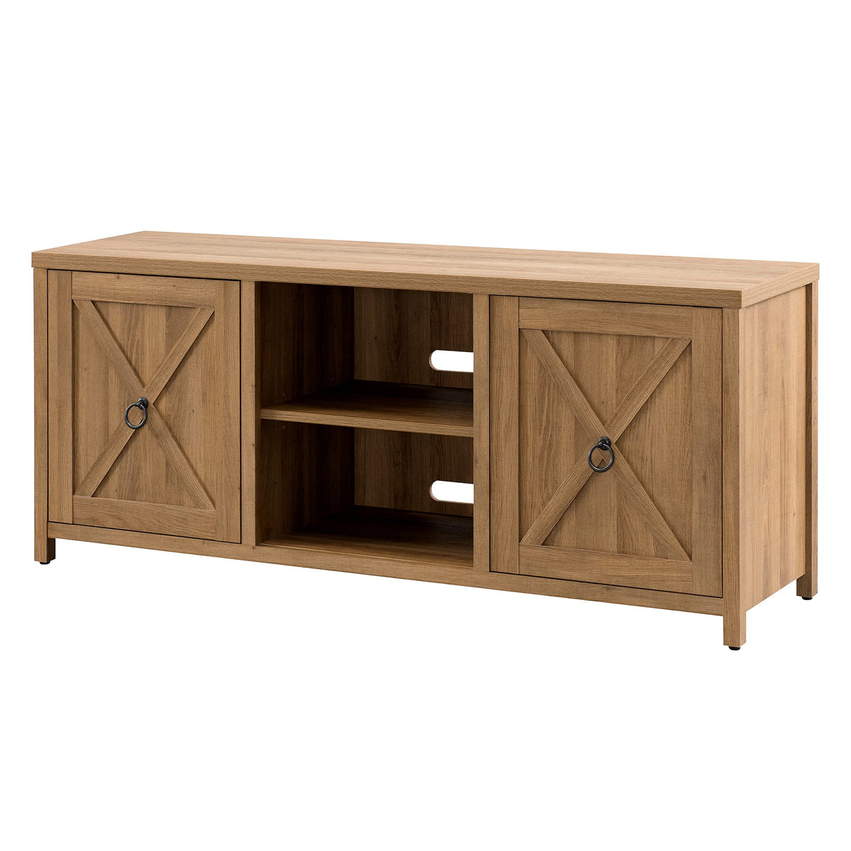 TV Stand for TV's up to 65" in Golden Oak, Electric Fireplace TV Stands for the Living Room