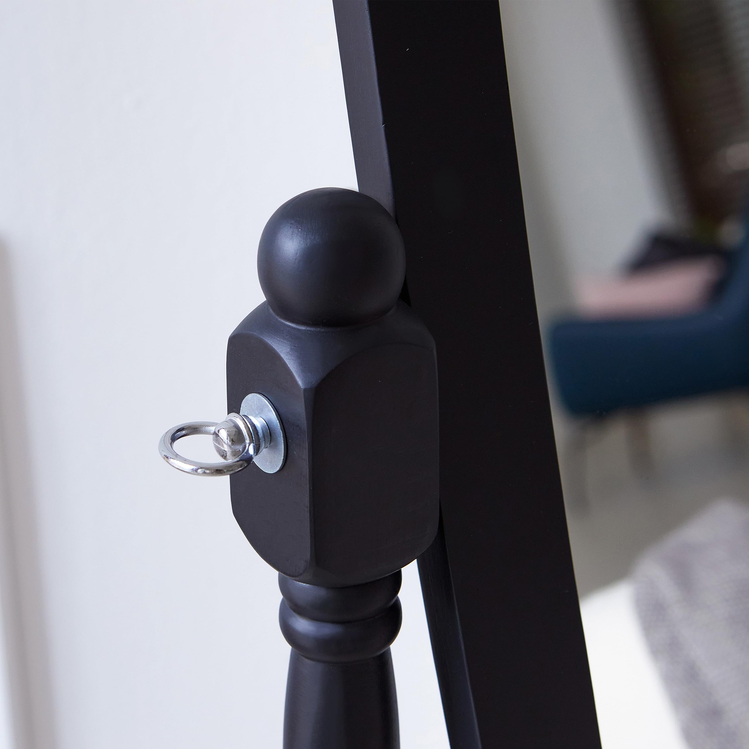 60" Oval Floor Standing Mirror - Antique Wooden Cheval Dressing Mirror