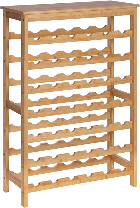 42-Bottle Wine Rack Free Standing Floor, 7-Tier Display Wine Storage Shelves