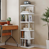 SBookshelves and Bookcases Floor Standing,5 Tiers Display Storage Shelves,Tall Bookcase Home Decor Furniture for Home Office, Living Room, Bed Room(15.8x11.8x61in)