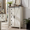 5 Drawers Dresser for Bedroom w Sliding Barn Door