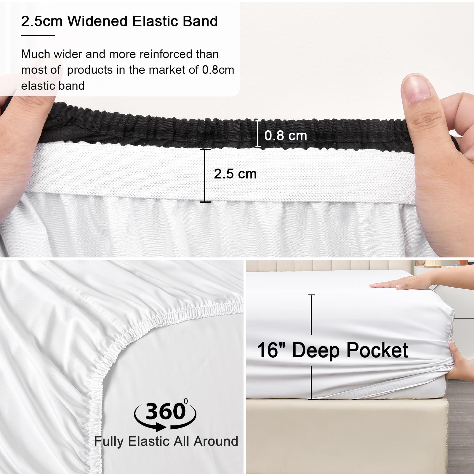 Cooling Sheets Set Queen Size 6 Piece - 100% Rayon Derived from Bamboo_Sheets-