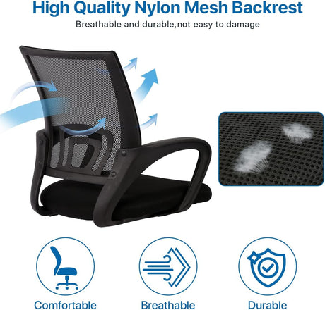 Home Office Chair Mesh Ergonomic Desk Chair Computer Chairs Adjustable Height Mid