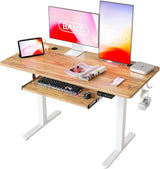 48" x 24" Height Adjustable Electric Standing Desk with Keyboard Tray