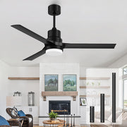 Ceiling Fans with Lights and Remote, 52 Inch Black Ceiling Fan with Remote