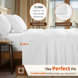 100% Egyptian Cotton Sheets Set 1000 Thread Count,Queen Size Bed Sheet 4 Piece Sets,