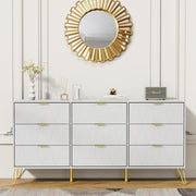 9 Drawer Dresser and Night stand Sets for Bedroom, Two Drawers Nightstand Set of 2