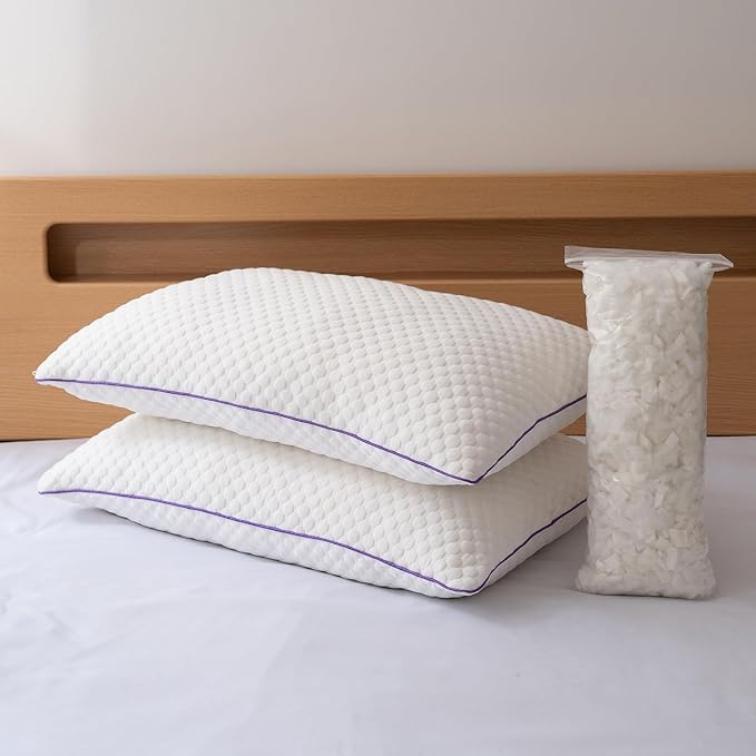 Rayon Derived from Bamboo Pillows Queen Size Set of 2