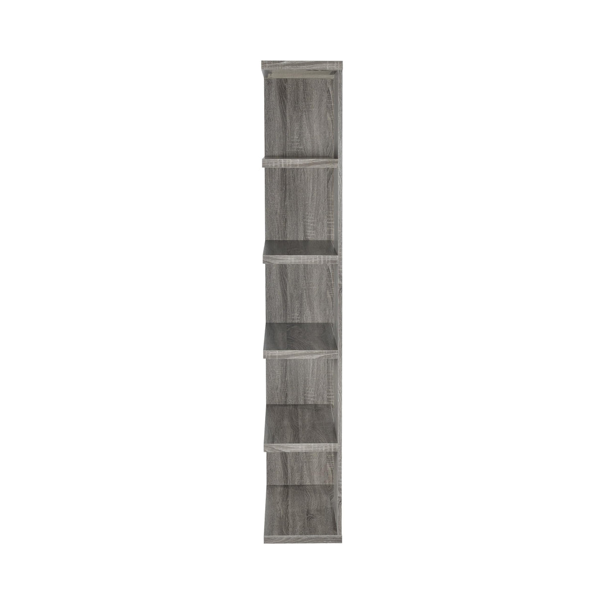 BM159073 Spacious Semi-Backless Wooden Bookcase Gray