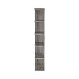 BM159073 Spacious Semi-Backless Wooden Bookcase Gray