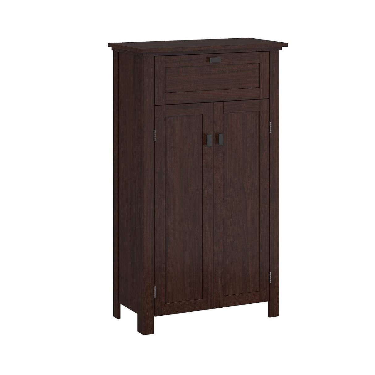 Hayward Two-Door Veneer Floor Cabinet, No Size, Dark Woodgrain