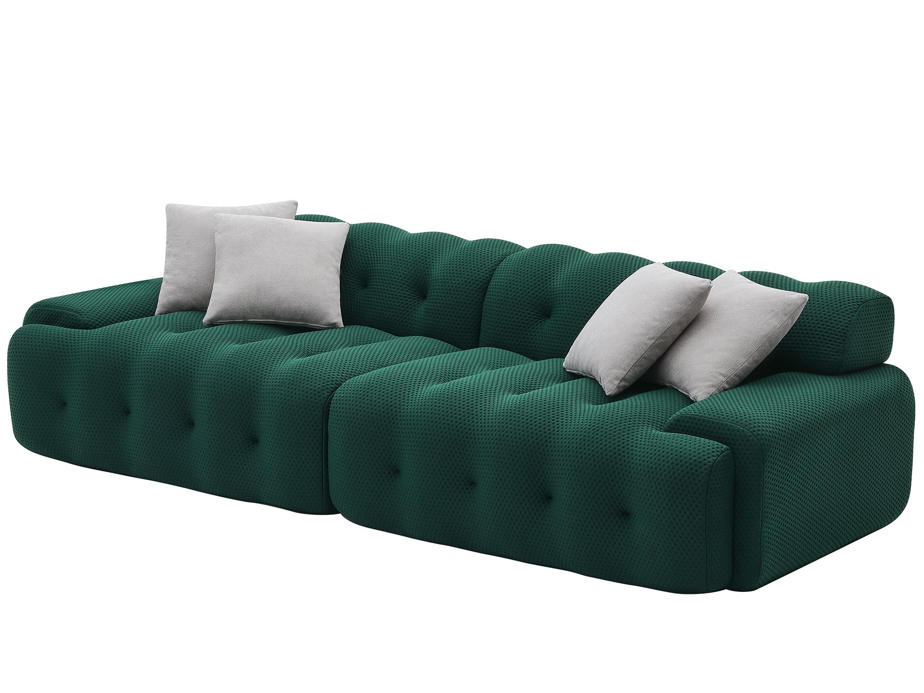 Modular Sectional Couch, 104.33" Modern Luxury 2-Seat Sofa