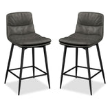 26 Inch Counter Height Bar Stools Set of 2, Double-Layer Upholstered Dinner Bar Stools