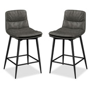 26 Inch Counter Height Bar Stools Set of 2, Double-Layer Upholstered Dinner Bar Stools