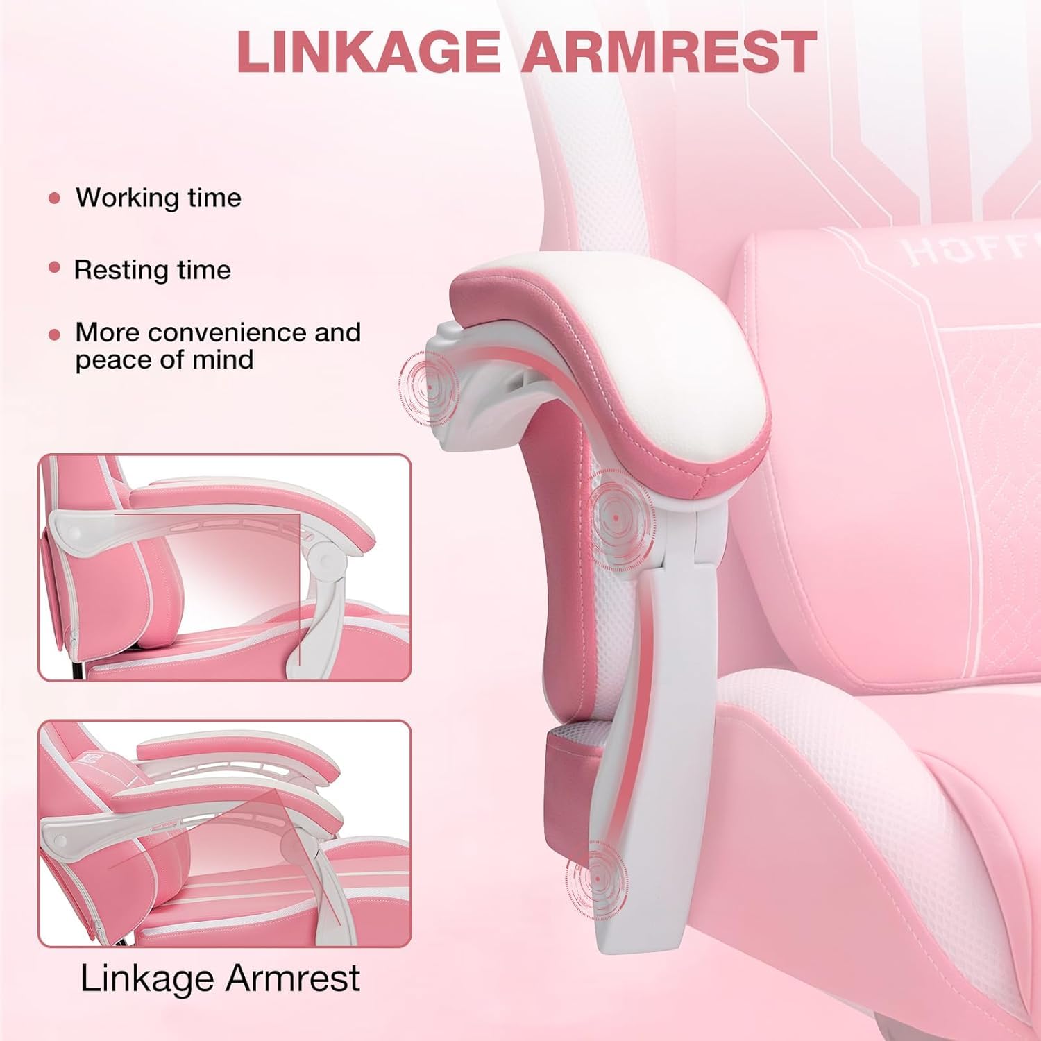 Gaming Chair with Bluetooth Speakers and Massage - Reclining High Back Desk Chair with Footrest, 400lbs Capacity