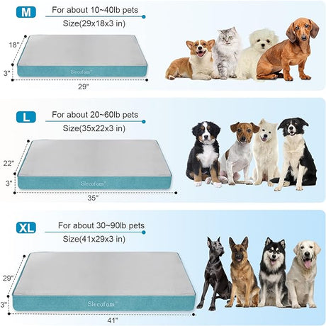 Orthopedic Dog Bed, Waterproof Dog Bed with Washable Removable Cover