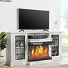 75" Fireplace TV Stand with 3-Sided Glass Electric Fireplace