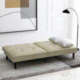 Futon Sofa Bed, Modern Convertible Armless Sleeper Couch Daybed for Studio