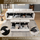 Modular Sectional Sofa,U Shaped L Shaped Sectional Couch with Storage 5 Seats,