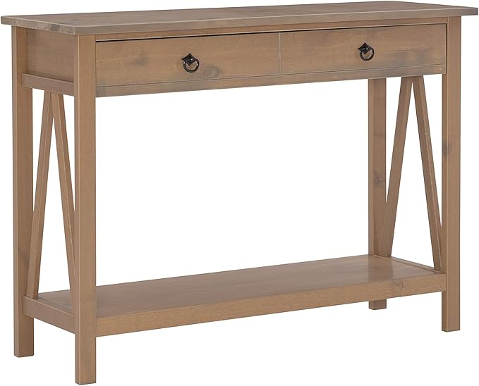 Titian Driftwood Console Table, 42"W x 13.98"D X 30.7"H