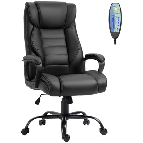 Ergonomic Massage Office Chair, High Back Executive Desk Chair with 6-Point Vibration,