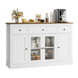 Sideboard Buffet Cabinet with Storage, 55" Large Kitchen Buffet Storage Cabinet