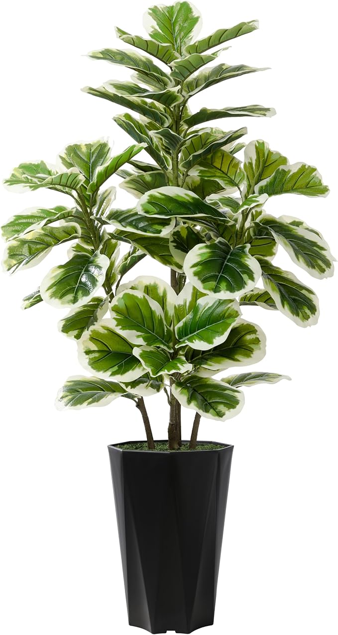 Artificial Fiddle Leaf Fig Plant Indoor 5FT Faux Rubber Tree with