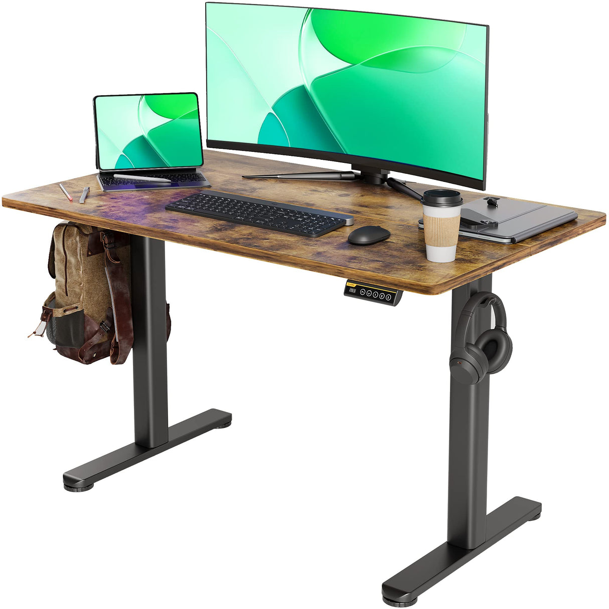 Electric Standing Desk, Adjustable Height Stand up Desk, 48x24 Inches Sit Stand Home