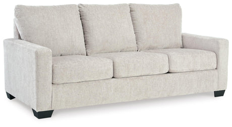 Rannis Coastal 2-in-1 Sofa Sleeper with Folding Gel Memory Foam Mattress, Queen, White