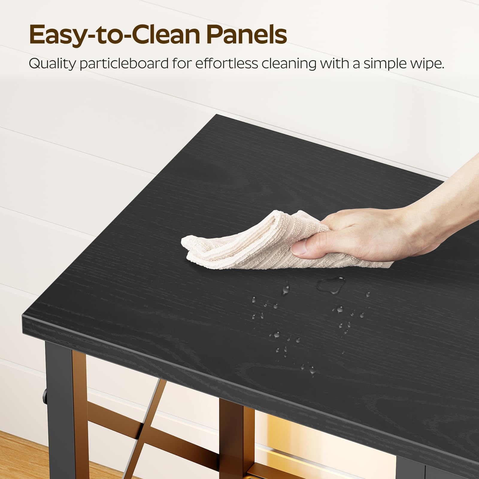 TV Stand with LED Lights - 50 Inch Entertainment Center with Storage