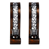 Wall Sconce 14.4 x 3.5 Inch, with Tea Light Candle Holder Antique Bronze Style Metal Wall