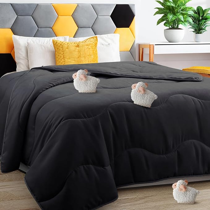 Lightweight Comforter Duvet Insert White, All Season Blanket Breathable Comforters