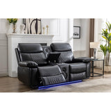 M046 Power Reclining Loveseat with Built-in Bluetooth Speakers, Console