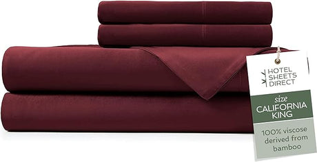 100% Viscose Derived from Bamboo Sheets Full- Cooling Luxury Bed Sheets w Deep