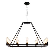 Rectangle Vintage Chandelier Kitchen Island Rustic Pendant Farmhouse Antique