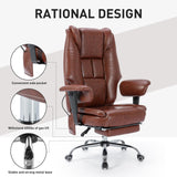 Big and Tall Office Chair 400LBS Weight Capacity, PU Leather High Back Ergonomic Office