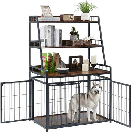 Furniture Style Dog Crate for Small Dog, Heavy Duty Anti-Chew Dog Kennel Furniture