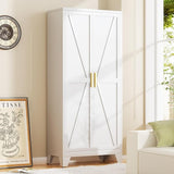 Metal Storage Cabinet with Doors and Shelves,Farmhouse Storage Cabinet
